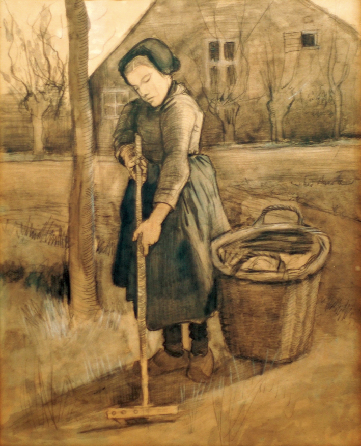  文森特·威廉·梵高  Vincent Willen Van Gogh —— 拿耙子的女人